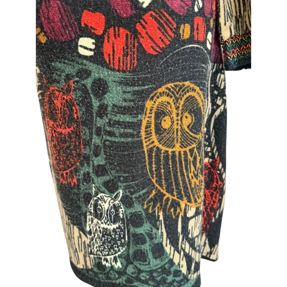 Whimsy‎ Goth Owl Sweater Dress Size Small Boho Forestcore Indie Festival Cottage - Picture 8 of 14